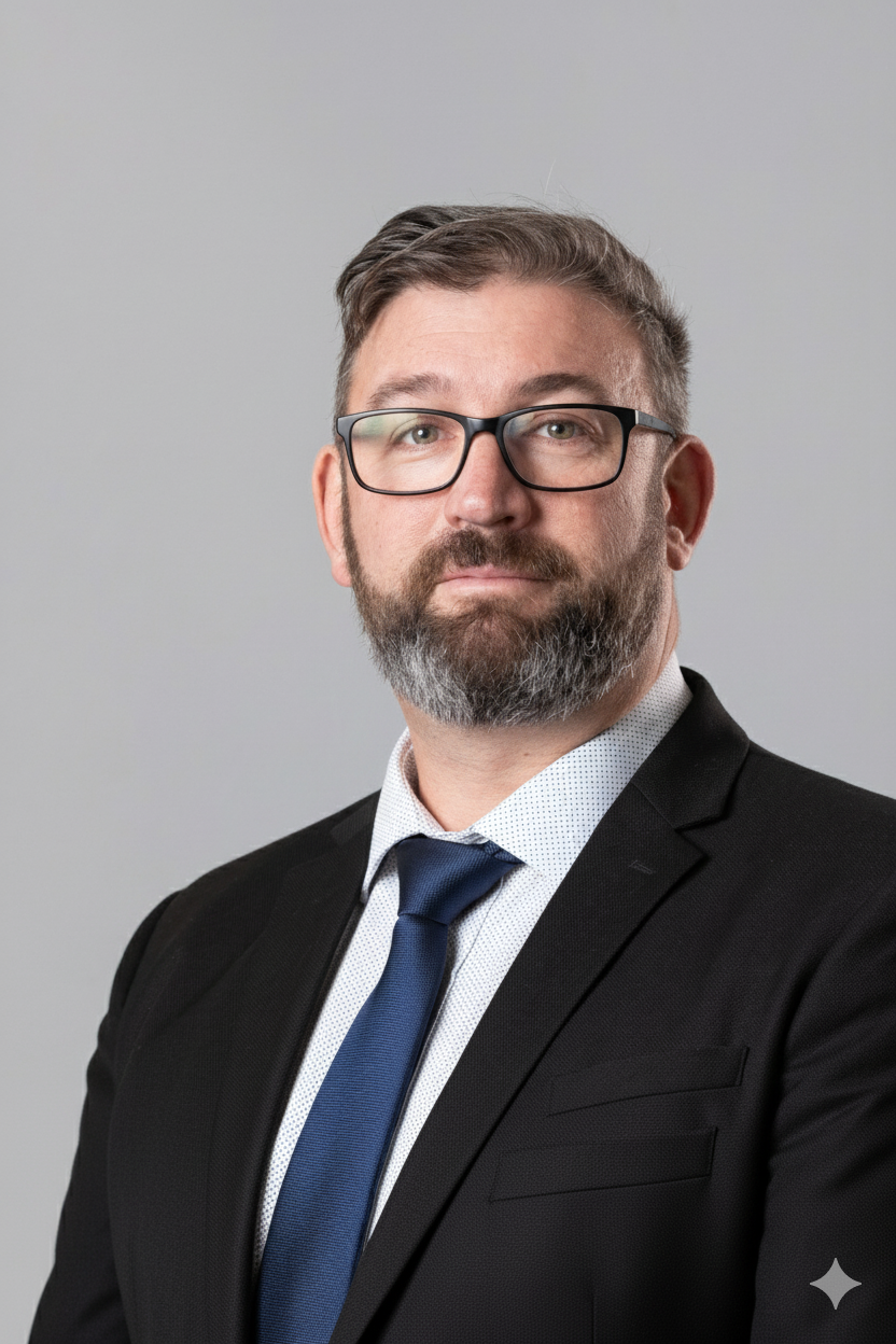 Formal portrait of Jason Cleverley